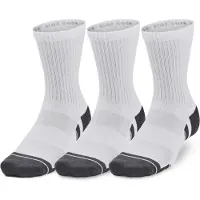 Under Armour unisex. 1379530 Paquet de 3 chaussettes UA Performance White (M), Blanc, Homewear, Coton