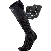 Therm-ic - Chaussettes chauffantes avec batteries - Set Heat Fusion Uni + S-1400B - Taille 45-47 - Noir