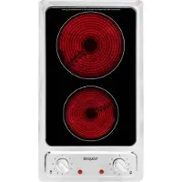 Exquisit EKC 301-2 RK Plan de cuisson vitrocéramique Duo | Régulateur d'énergie supérieur