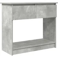 vidaXL Table console avec tiroirs gris béton 85,5x38,5x74,5 cm