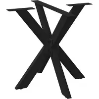 vidaXL Pied de table de salle à manger en forme d'araignée noir 85x85x(72-73) cm acier