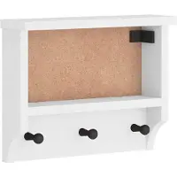 vidaXL Porte-manteau mural SANDNES blanc 45x12x35 cm bois massif pin