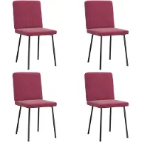 vidaXL Chaises de salle à manger 4 pcs. Bordeaux velours