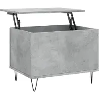 The Living Store Table basse gris béton 60x44,5x45 cm Bois composite