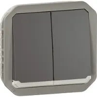 Legrand 069806L, Bouton + interrupteur, Gris