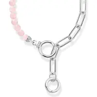 Thomas Sabo Kette Carrier, (Argent 925, Quartz rose, Zircone)