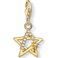 Thomas Sabo Charm Club étoile or, (Argent 925, Argent 925, Argent Sterling, Or jaune 750 plaqué or)