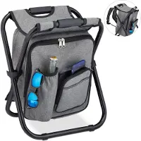 Relaxdays Tabouret De Camping Tabouret Pliant Chaise De Pêche Avec Poche Sac À Dos Pliant