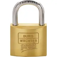 Burg wachter Cadenas à cylindre 116 40 Z5 GL Largeur du corps de serrure 40 mm Laiton à fermeture identique Z5