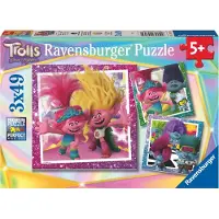 Ravensburger Puzzle pour enfants Trolls 3 (3x 49 pièces)