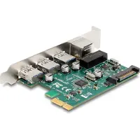 DeLOCK Carte PCI Express x1 vers 3 x USB 5 Gbps type A femelle + 1 x Gigabit LAN