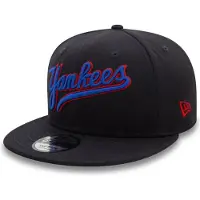New Era New York Yankees Cap Flat Peak Wordmark Patch Navy 9FIFTY