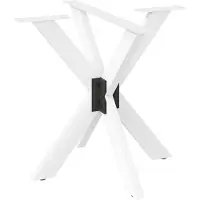 vidaXL Pied de table de salle à manger en forme d'araignée blanc 85x85x(72-73) cm acier