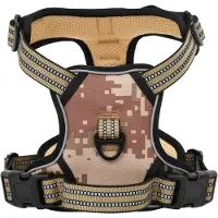 vidaXL Harnais réfléchissant réglable camouflage marron L