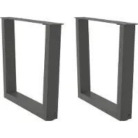 vidaXL Pieds de table basse en V 2 pièces Anthracite 50x(42-43,3) cm Acier