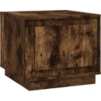 The Living Store Table basse chêne fumé 51x50x44 cm bois composite