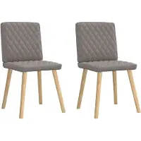 vidaXL Chaise de salle à manger 2 pcs. Tissu taupe
