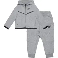 Nike Kids Tech Fleece Long Sleeve Set Gris 12 Months Enfants