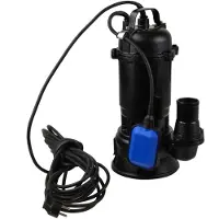 GEKO Pompe pour eaux usées. Pompe d'évacuation de 550 W, avec un orifice de 2 pouces, un flotteur et un broyeur