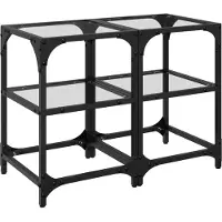 The Living Store Tables basses avec plateau en verre 2 pcs. Transparent 30x30x45 cm Acier