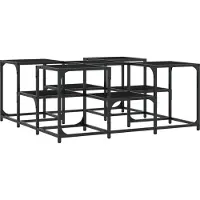 The Living Store Table basse noire 91x91x40 cm bois composite
