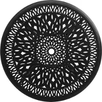 vidaXL Table de jardin noire 90x90x74 cm fonte d'aluminium