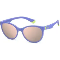 Polaroid Kids Lunettes de Soleil PLD 8065/S 49/16/130 Lilac Rubber frames JUNIOR PLD 8065/S