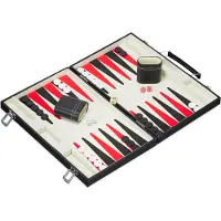 Relaxdays 10023503_0 Backgammon Koffer Brettspiel