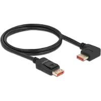 DeLOCK DisplayPort Kabel Stecker gerade zu Stecker 90° rechts gewinkelt 8K 60 Hz 1 m