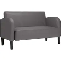 vidaXL Canapé deux places Gris 110 cm Similicuir