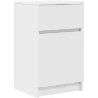 vidaXL Table de chevet blanc 39x35x65 cm bois d’ingénierie