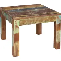 FineBuy Table basse Bois massif recyclé 60x47x60 cm Shabby Chic | Table de salon Table basse carrée | Grand salon