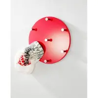 Haku Porte-manteau mural | 7 boutons | Rouge