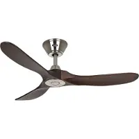 CasaFan Ventilateur de Plafond Eco Genuino 122cm Chromé Noyer - CASAFAN -