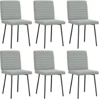vidaXL Chaises de salle à manger 6 pcs. Gris clair velours