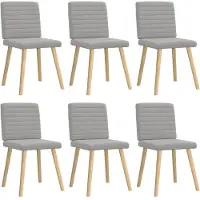 vidaXL Chaises de salle à manger 6 pcs. Tissu gris nuage