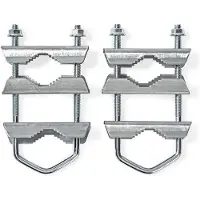 Nedis Collier de mât Satellite Diamètre : 40 - 60 mm Acier Argent (Miroirs + antennes Montage), Parabole : accessoires, Argent