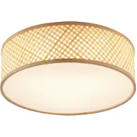 QAZQA Plafonnier oriental en bambou naturel 40 cm - Tremmo