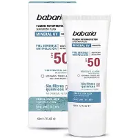 Babaria Écran Solaire - - SPF50 - Minéral - Peau Sensible - Crème