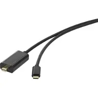 Renkforce Câble de connexion USB-C vers Mini-DisplayPort 5 m (5 m), Câble vidéo, Noir