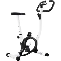 vidaXL Vélo d'appartement avec entraînement par courroie noir