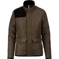 Kariban Femme Veste matelassée Veste matelassée Veste Bomber, Taille:2XL, Couleur:Mossy Green/Black