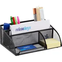 Relaxdays Organiseur de bureau treillis