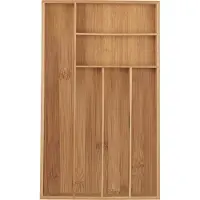 Relaxdays Besteckkasten, Range-couverts, Marron