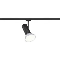Paulmann URail : Spot encastrable sur rail, modèle Apol, douille E27, puissance maximale 50W, variateur compatible, 230V, couleur noire