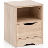 Wohnling Chevet 1 Tiroir 1 Niche 31x31x43 Cm Décor Chêne - Gracien