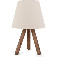 Opviq , AYD- AYDAXL, blanc,,couleur noyer, lampes de chevet, 22 x 33 cm, 70% hêtre / 30% tissu PVC