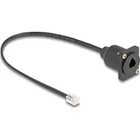 DeLOCK D-Type RJ10 Câble Fiche vers Prise noir 30 cm -