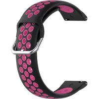 Cover-Discount 20mm Silicone Bracelet Sport perforé rose (20 mm, Silicone), Sangles de montre, Pink