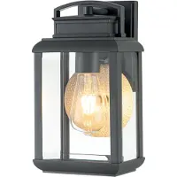 QUOIZEL Applique d'extérieur Byron graphite 1xE27x60W en aluminium, dimensions : 30,5 x 16,5 x 15,2 cm, IP44,